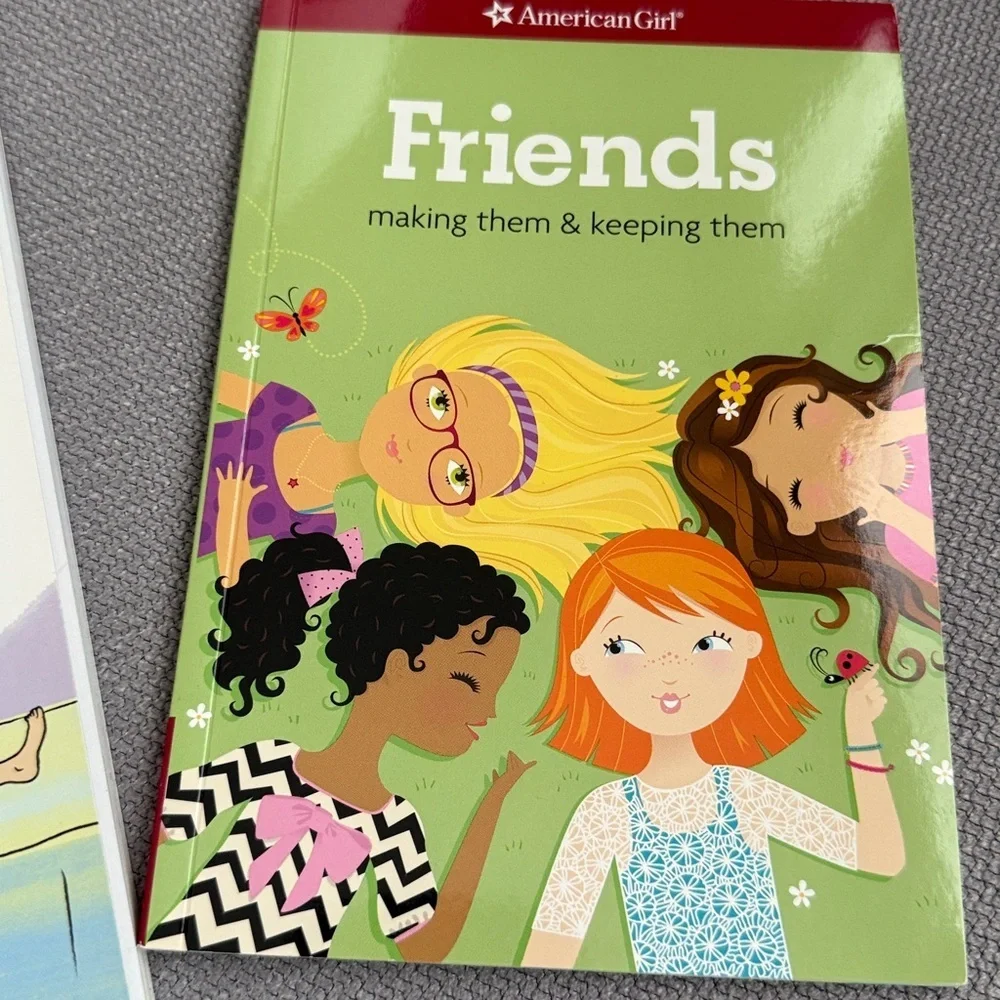 American Girl The Feelings Book and Friends Set Red, Green, Purple